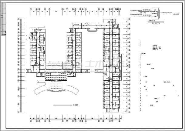 某二层医院综合楼电气施工CAD图（含9张图纸）-图一
