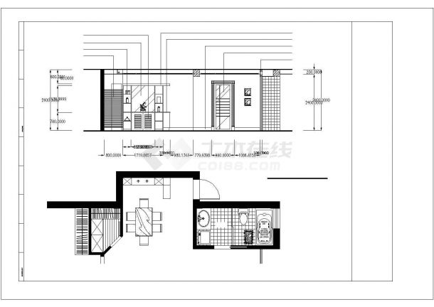 长沙市某新建小区130平米热门户型全套装修装饰设计CAD图纸-图二