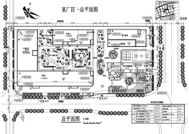 某工业区厂房区CAD大样完整施工图-图一