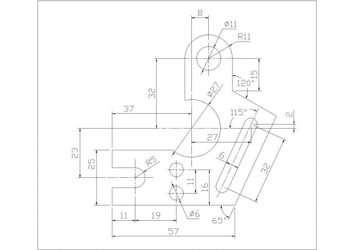 某机械制图CAD节点构造平面图纸_图1
