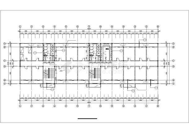 兰州市某五金厂4层砖混结构职工宿舍楼建筑设计CAD图纸（含阁楼）-图二