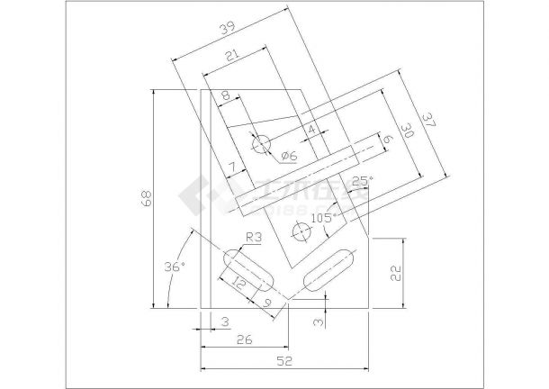 某机械制图CAD平面节点施工图-图一