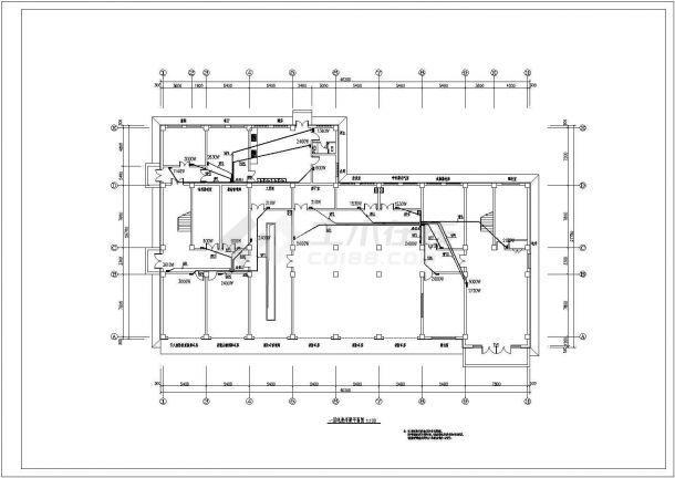 三层消防站电气设计强弱电全套CAD图纸-图一