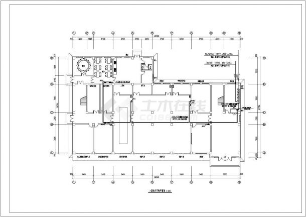 三层消防站电气设计强弱电全套CAD图纸-图二