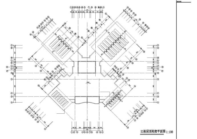 金华市山翠花园小区三栋11层框架结构住宅楼全套平立面设计CAD图纸_图1