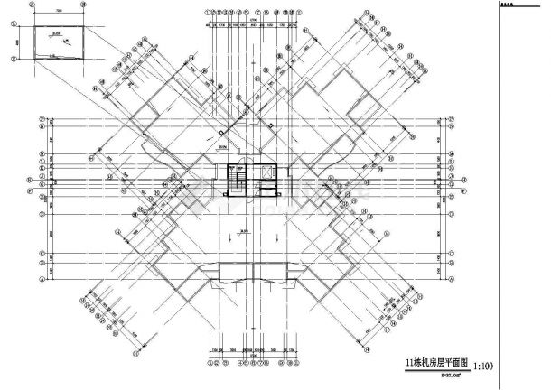 金华市山翠花园小区三栋11层框架结构住宅楼全套平立面设计CAD图纸-图二