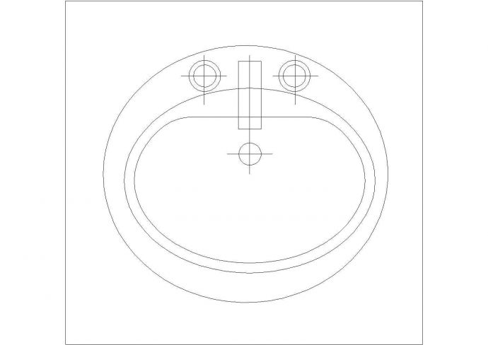 某洗手台CAD构造施工节点图纸_图1