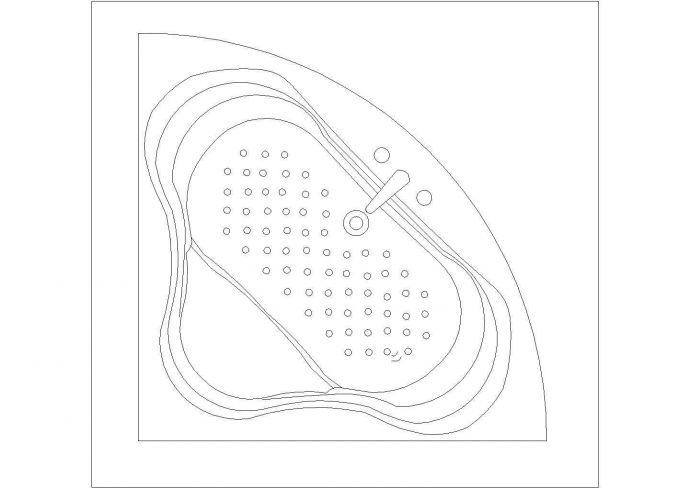某浴缸CAD大样节点剖面设计图_图1