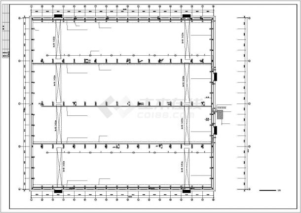 某单层3.7米厂房电气施工设计图-图二