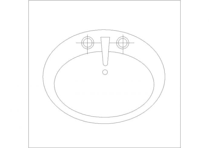 某洗手台CAD节点构造平面设计_图1