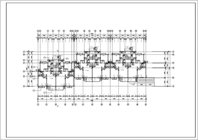 3400平米6层砖混结构住宅楼平立剖面设计CAD图纸（含地下室层）_图1