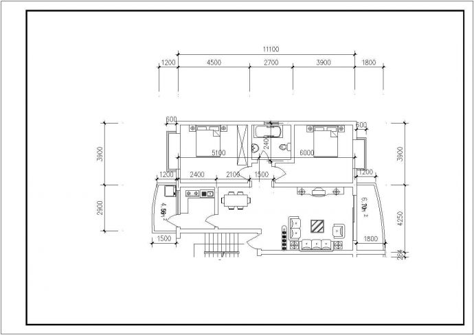 南京某新建小区85-135平米热门户型设计CAD图纸（共22张）_图1