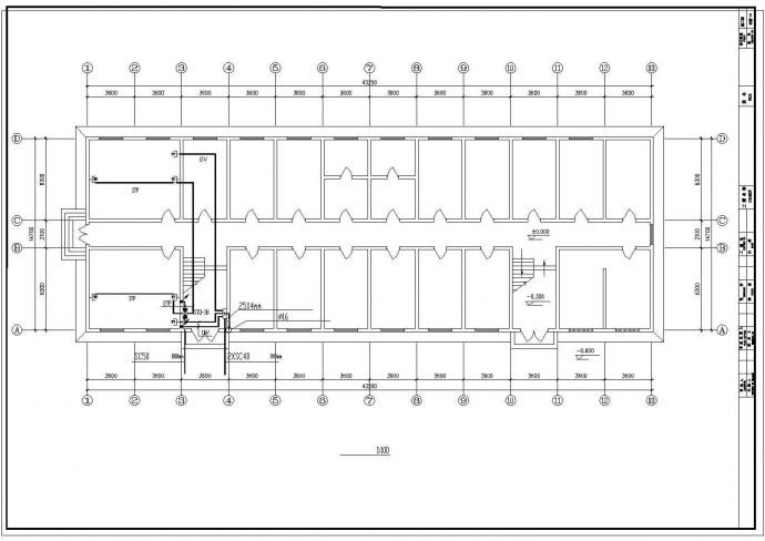 一厂区多栋宿舍楼电气CAD详图_图1