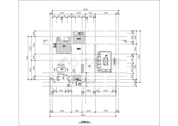 某三层框架结构新式别墅设计cad全套建筑方案图（ 含设计说明，带效果图）-图一