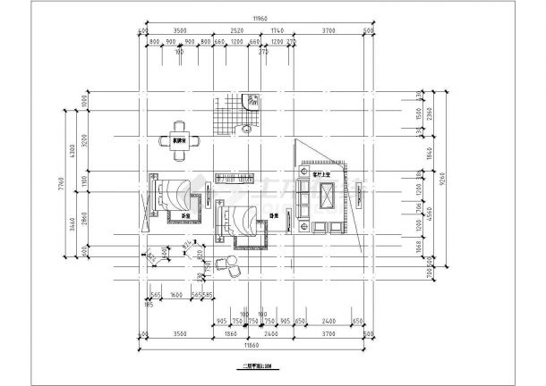 某三层框架结构新式别墅设计cad全套建筑方案图（ 含设计说明，带效果图）-图二