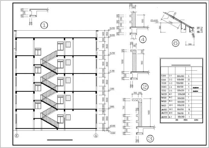 910平米6层钢混框架结构住宅楼全套建筑设计CAD图纸（底层商用）_图1