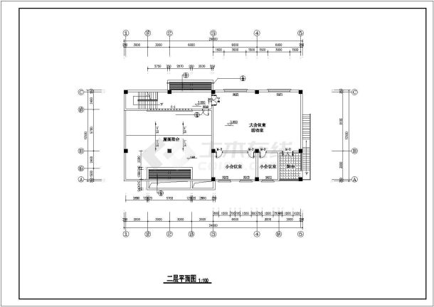 某休闲山庄530平米2层砖混结构休闲别墅全套建筑设计CAD图纸-图一