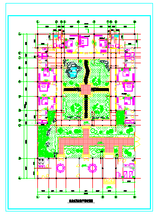 北京四合院建筑平面设计cad施工图-图二