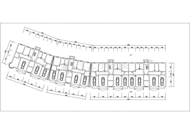 西安市恒顺花园小区6层砖混结构住宅楼平立面设计CAD图纸（每层1010平）-图二