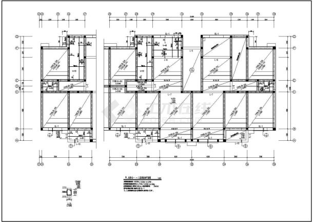 长65.8米宽13.5米6层砖混单元住宅楼结构施工图-图一