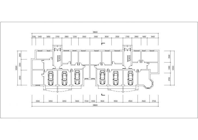亳州市利联花园小区6层砖混结构住宅楼平立面设计CAD图纸（每层410平）_图1