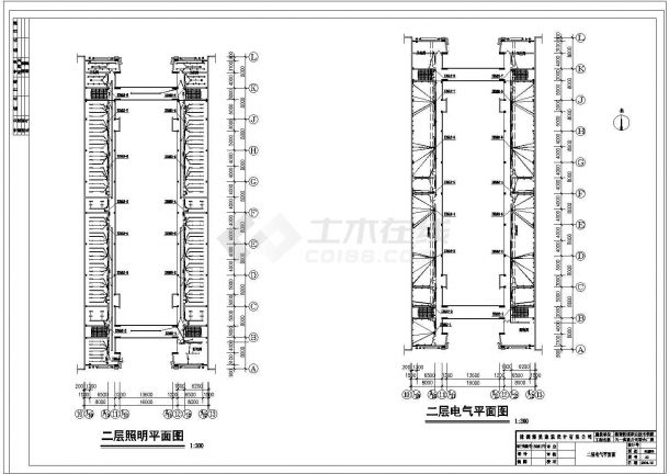某三层厂房电气施工CAD平面布置参考图-图二