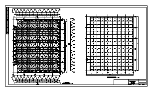 1000平米某观众厅双层网架结构施工cad图_观众厅施工-图二