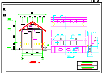 某园林六角亭建筑设计cad图纸_图1