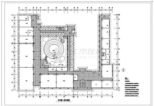 艺术楼方案设计CAD图-图二