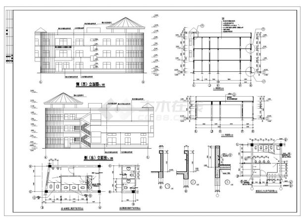 幼儿园教学楼全套CAD设计图-图一