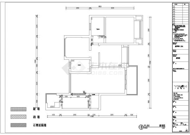 110平米三室两厅住宅装修设计施工图-图二