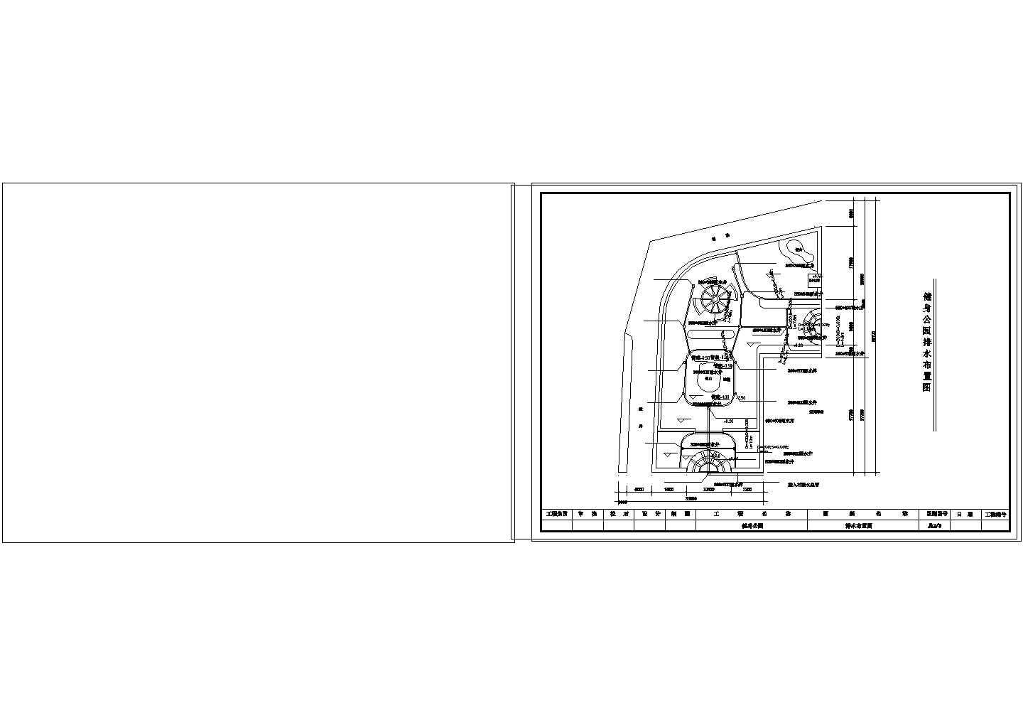 广场景观绿化设计CAD平面图--平面布置图001