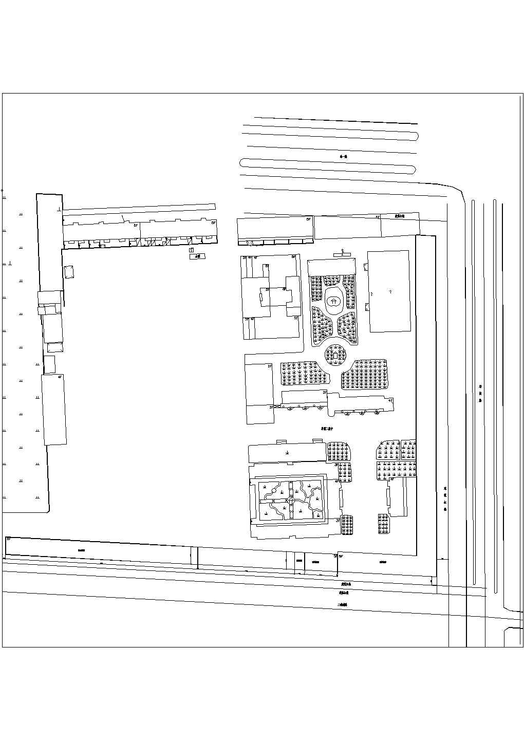 长沙高中五层教学楼建筑施工设计全套施工cad图