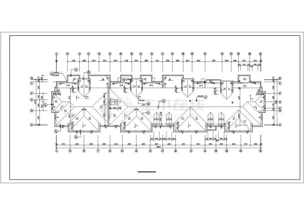 3900平米6层框架结构住宅楼全套建筑设计CAD图纸（含半地下室和阁楼）-图一