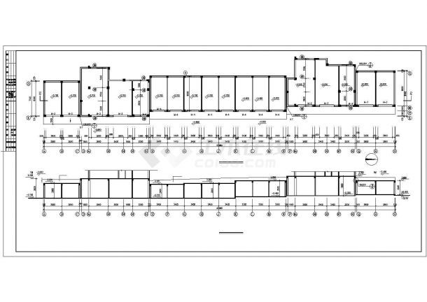 3900平米6层框架结构住宅楼全套建筑设计CAD图纸（含半地下室和阁楼）-图二