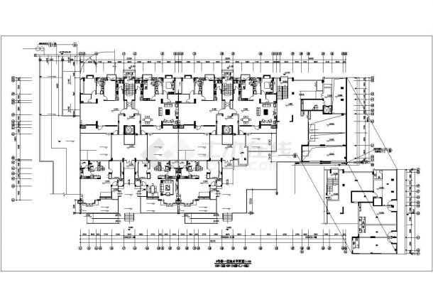 某小区1.2万平米左右11+1层混合结构住宅楼平立面设计CAD图纸-图二