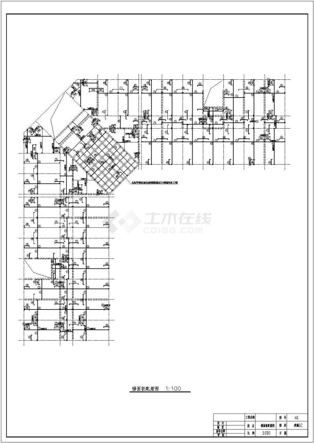 五层6500平米旅馆毕业设计（结构计算书、工程量清单、施组、CAD图、施工进度表）-图一