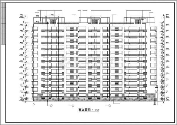 8500平米左右12层框剪结构住宅楼全套建筑设计CAD图纸（含跃层）-图二