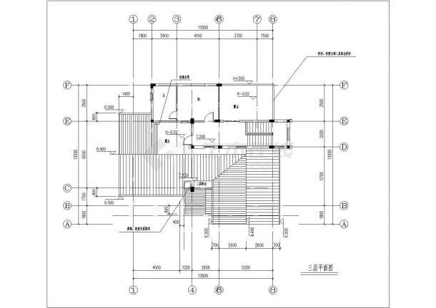 某三层框架结构江南中式民族风格别墅设计cad建筑方案图（含效果图）-图一