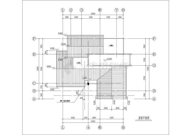某三层框架结构江南中式民族风格别墅设计cad建筑方案图（含效果图）-图二