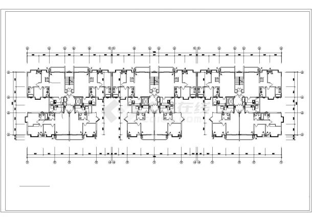 1万平米11+1层框架结构商住楼全套建筑设计CAD图纸（底层商铺）-图二