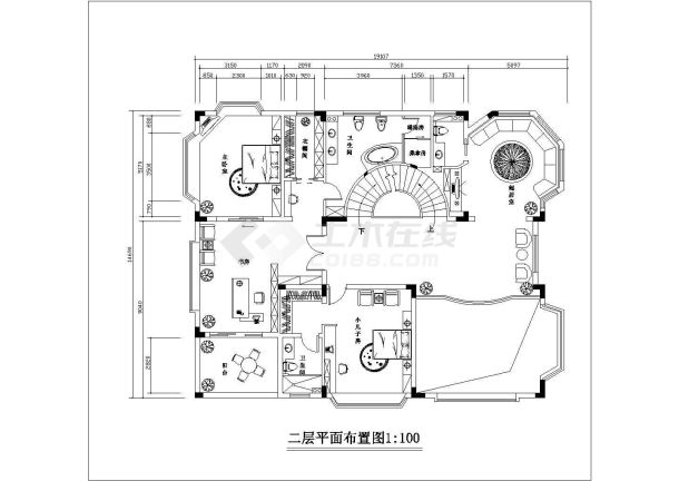 某市多层别墅室内设计方案-图一