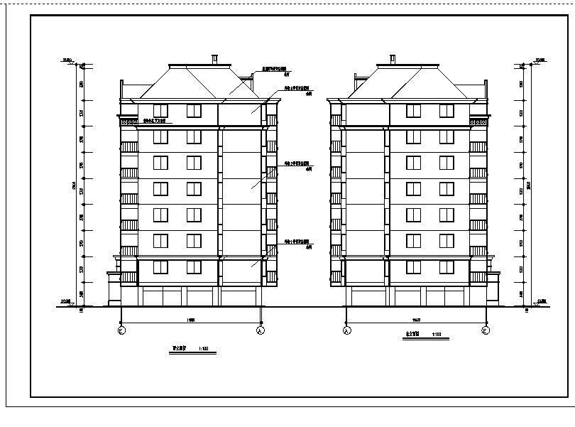 2套紫金名门高层住宅建筑设计施工cad图纸