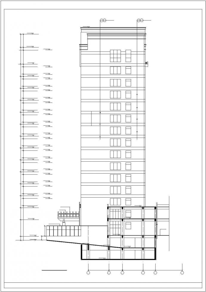 【最新】某市医院建筑设计方案CAD图纸_图1
