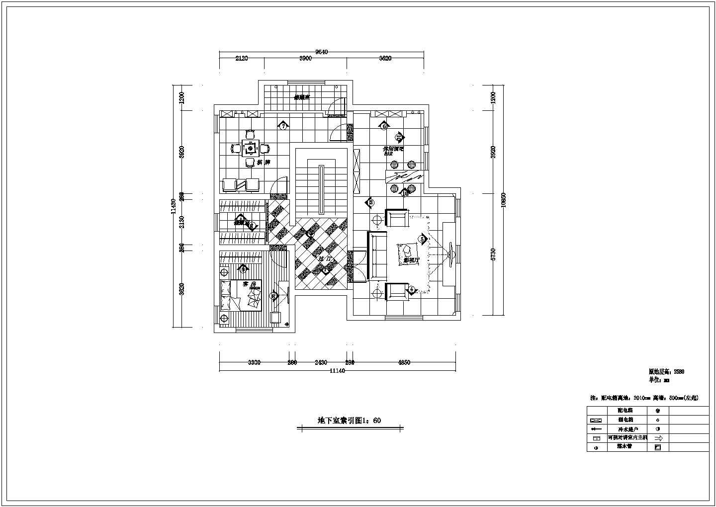 上海某小区280平米2层框混结构单体别墅全套装修工程CAD设计图纸