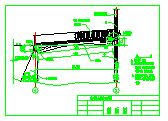 某园林钢结构连桥建筑设计cad施工图-图二