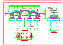 某园林古桥建筑施工设计cad图纸（全）_图1
