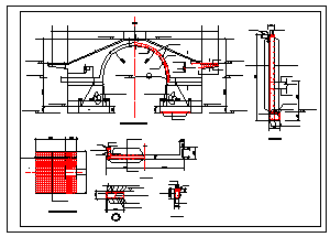 某古典拱桥的结构全套设计cad图纸_图1