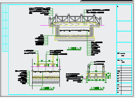 园林木桥建筑cad设计施工图