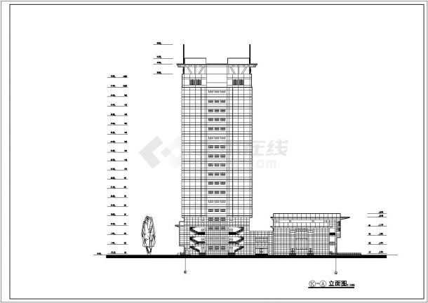 【最新】某高校研究生实验楼建筑设计方案CAD图纸-图二